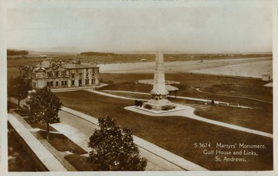 शहीद स्मारक, गोल्फ हाउस और लिंक, सेंट एंड्रयूज, c1900। द्वारा अज्ञात