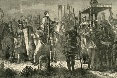 स्पीथबर्ग, 1890 से पहले कैंप में मथायस कोरविनस और जॉर्ज पॉडीबेराड। द्वारा अज्ञात