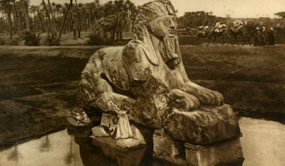 मेम्फिस - द अलबास्टर स्फिंक्स, c1918-c1939। द्वारा अज्ञात