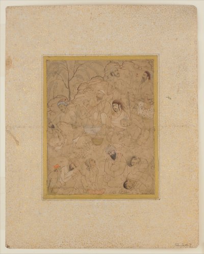 17वीं शताब्दी के मध्य में देश में कुछ प्रकार के नशीले पदार्थों की तैयारी कर रहे पुरुष। द्वारा अज्ञात