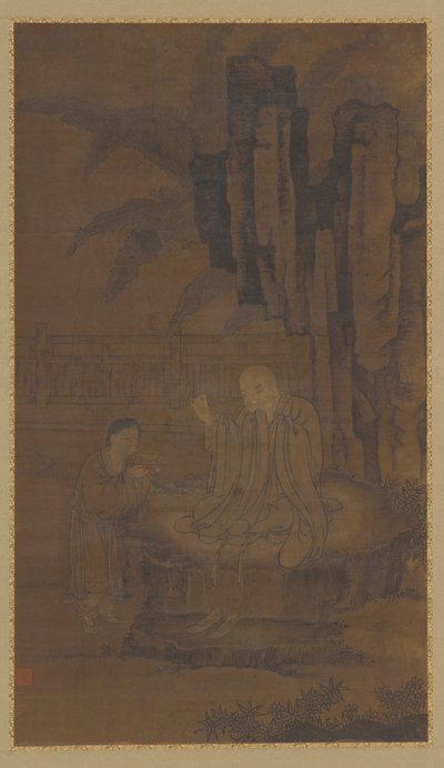 सुबह की धूप में कपड़े ठीक करना, मिंग राजवंश, 15वीं-16वीं शताब्दी। द्वारा अज्ञात