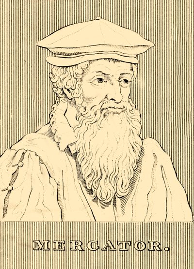 मर्केटर, 1512-1594, 1830। द्वारा अज्ञात