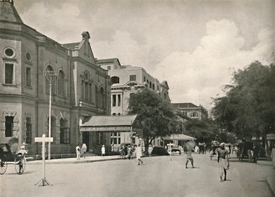 मर्चेंट स्ट्रीट, रंगून, 1900। द्वारा अज्ञात