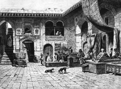 खान एल-कंट्री कॉटेज के व्यापारियों के कालीन, 1880 द्वारा अज्ञात