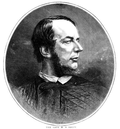 माइकल विलियम बाल्फ़, आयरिश मूल के ब्रिटिश संगीतकार और गायक, 1870 द्वारा अज्ञात