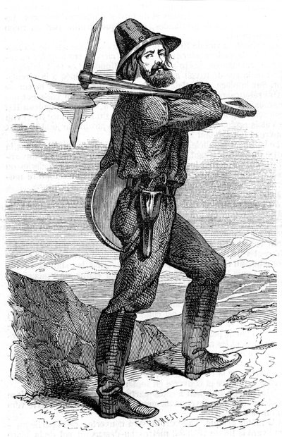 कैलिफ़ोर्निया के सोने के क्षेत्रों में खनन क्षेत्र के प्रमुख, 1853 द्वारा अज्ञात