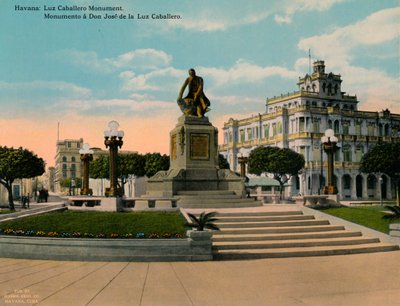 विद्वान और दार्शनिक जोस डे ला लूज कैबलेरो, हवाना, क्यूबा, c1920 का स्मारक द्वारा अज्ञात