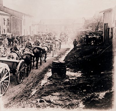 वैगनों के साथ घुड़सवार सेना, c1914-c1918 द्वारा अज्ञात