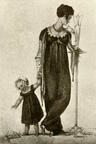 माँ और बच्चे की शोक पोशाक, 1809, 1937। द्वारा अज्ञात