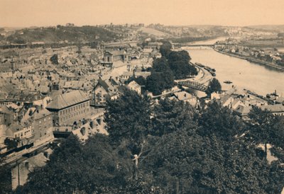 नामुर। शहर का दृश्य और समरे और मूस का संगम, c1900 द्वारा अज्ञात