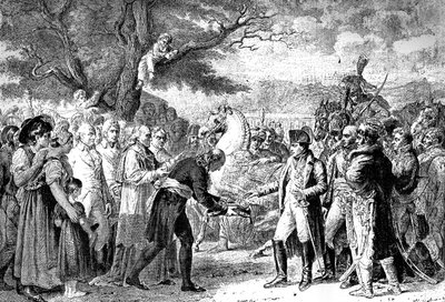 नेपोलियन को वियना, श्लॉस शोनब्रून की चाबियां मिलीं, 13 नवंबर 1805 1882-1884 द्वारा अज्ञात