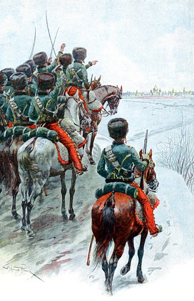 नेपोलियन ग्रांडे आर्मी ने मॉस्को पर नजर डाली, 1812 देर से 19 वीं सदी द्वारा अज्ञात