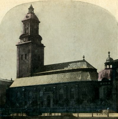 न्यू चर्च, बर्गन, नॉर्वे, c1900। द्वारा अज्ञात