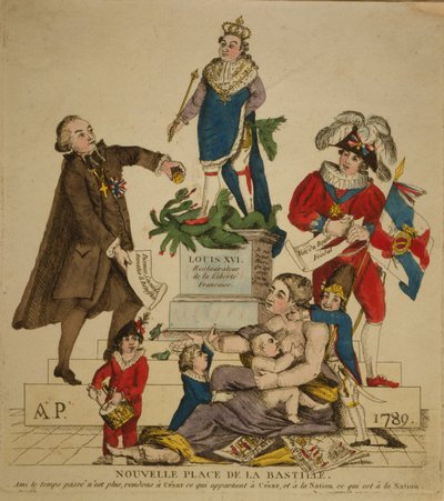 न्यू प्लेस डे ला बैस्टिल, 1789। द्वारा अज्ञात