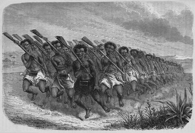 न्यूजीलैंड वॉर-डांस, c1880 द्वारा अज्ञात