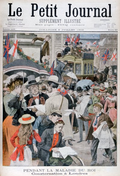 लंदन में किंग एडवर्ड्स VIIs बीमारी की खबर, 1902 द्वारा अज्ञात