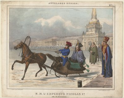 1850 में रूस के निकोलस I एक बेपहियों की गाड़ी में द्वारा अज्ञात