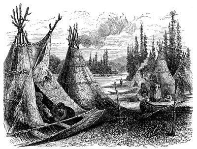 गर्मियों में उत्तर अमेरिकी क्री भारतीय बस्ती, 1874 द्वारा अज्ञात