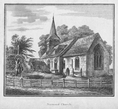 नॉरवुड चर्च, c1792 द्वारा अज्ञात