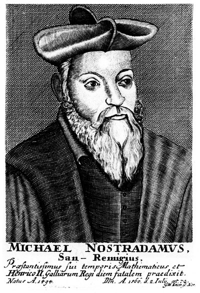 नास्त्रेदमस, 16 वीं सदी के फ्रांसीसी चिकित्सक और ज्योतिषी, 1725 द्वारा अज्ञात