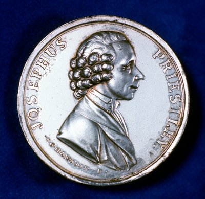 जोसेफ प्रीस्टले 1733-1804, 1803 के लिए स्मारक पदक के पीछे द्वारा अज्ञात