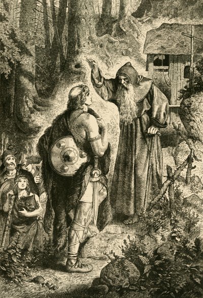 ओडोएजर और द मोंक सर्वरिनस, सी 5 वीं शताब्दी, 1890। द्वारा अज्ञात