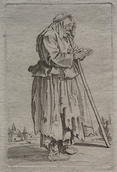 बूढ़ी भिखारी महिला, 1600s। द्वारा अज्ञात