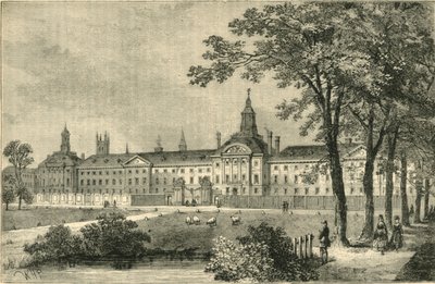 ओल्ड बेथलहम अस्पताल, मूरफील्ड्स के बारे में 1750, सी 1872। द्वारा अज्ञात
