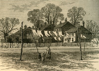 बैक कॉमन पर पुराने कॉटेज, c1878। द्वारा अज्ञात
