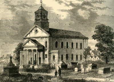 1866 में पुराना न्यूिंगटन चर्च, c1878। द्वारा अज्ञात