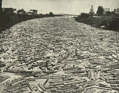 सॉ मिल्स के अपने रास्ते पर, c1948। द्वारा अज्ञात