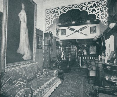 सैंडो इंस्टीट्यूट में रिसेप्शन रूम में से एक, c1898 द्वारा अज्ञात