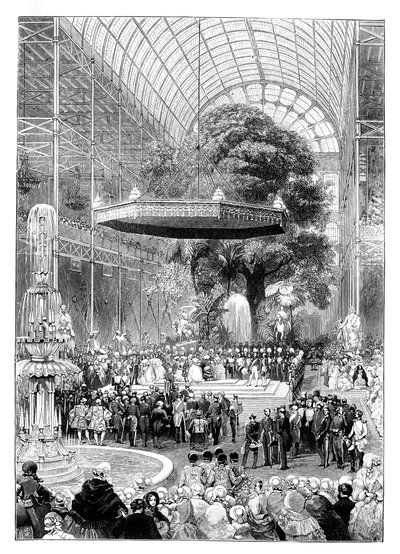 ग्रेट प्रदर्शनी का उद्घाटन, हाइड पार्क, लंदन, 1851, 1888। द्वारा अज्ञात