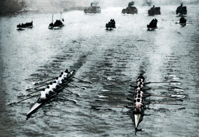 ऑक्सफोर्ड और कैम्ब्रिज बोट रेस, लंदन, 1926-1927। द्वारा अज्ञात