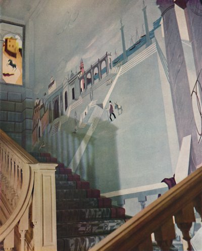 एक सीढ़ी के लिए चित्रित भित्ति चित्र, 1933 द्वारा अज्ञात
