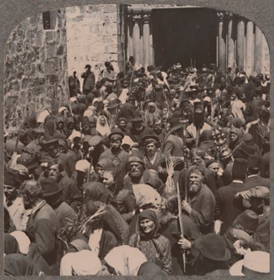 पाम जुलूस चर्च ऑफ द होली सेपुलचर, c1900 द्वारा अज्ञात