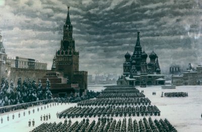 रेड स्क्वायर में परेड, दिसंबर 1947, मॉस्को, रूस द्वारा अज्ञात
