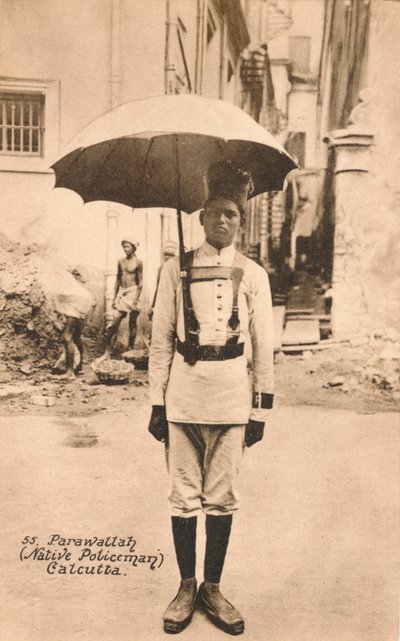 परवल्लाह मूलनिवासी पुलिसकर्मी कलकत्ता, c1900 द्वारा अज्ञात