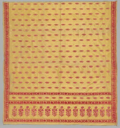 एक साड़ी का हिस्सा, 1800s - 1900 के शुरू में। द्वारा अज्ञात