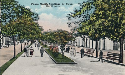 पासेओ मार्टी, सैंटियागो डे क्यूबा, c1910। द्वारा अज्ञात