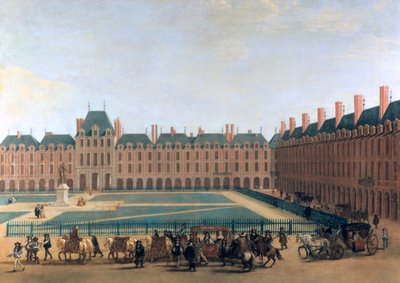 द पैसेज ऑफ़ द किंग एंड द रीजेंट, द प्लेस रॉयल, c1655। द्वारा अज्ञात