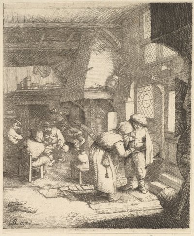 किसान अपने बिल का भुगतान, 1610-85। द्वारा अज्ञात