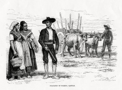 टोलेडो के किसान, कास्टिला-ला मंच, स्पेन, 1879 द्वारा अज्ञात