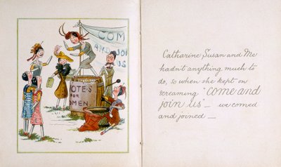 एक आन्दॉलनकर्त्री बैठक में खूंटी गुड़िया, c1910 द्वारा अज्ञात