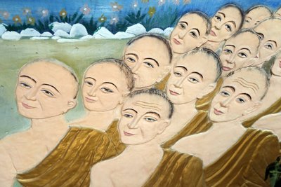 फाप वन बौद्ध मंदिर। संघ। हो ची मिंन शहर। वियतनाम। द्वारा अज्ञात