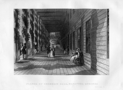 पियाज़ा ऑफ़ कांग्रेस हॉल, साराटोगा स्प्रिंग्स, न्यूयॉर्क स्टेट, 1855 द्वारा अज्ञात