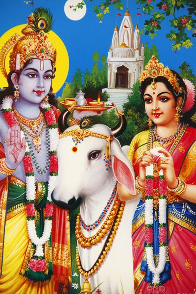 हिंदू देवताओं की तस्वीर राडा और कृष्ण India द्वारा अज्ञात