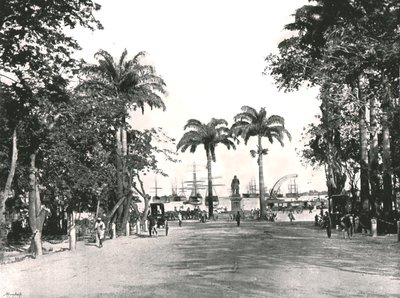 प्लेस डी&39;अर्म्स, पोर्ट लुई, मॉरीशस, 1895। द्वारा अज्ञात