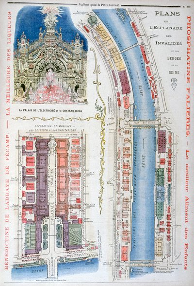 एस्प्लेनेड डे इनवैलिड्स, 1900 की सार्वभौमिक प्रदर्शनी, पेरिस, 1900 के लिए योजना द्वारा अज्ञात