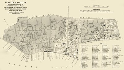 कलकत्ता की योजना, 1925। द्वारा अज्ञात